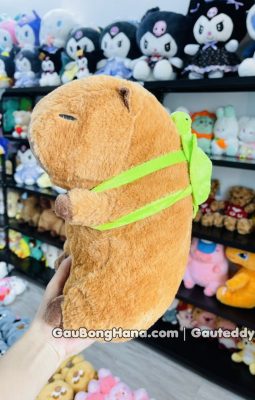 Chuột Bông Capybara Đeo Balo Rùa